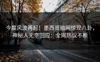今晨风波再起！墨西哥暗网惊现八卦，神秘人无奈回应：全网热议不断