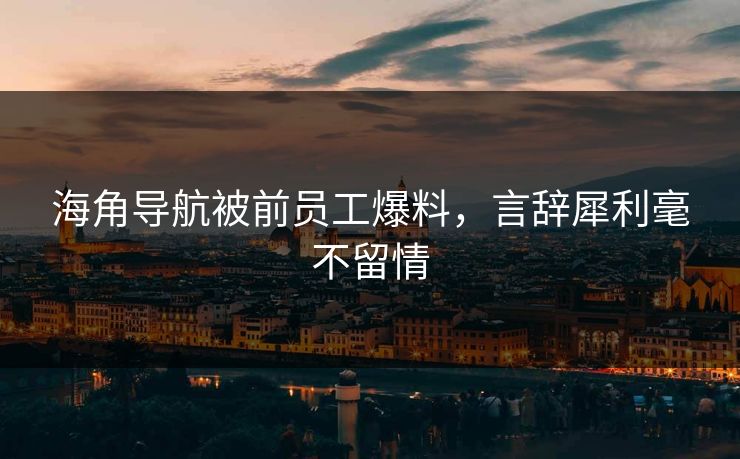 海角导航被前员工爆料，言辞犀利毫不留情