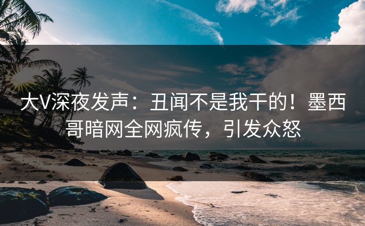 大V深夜发声:丑闻不是我干的!墨西哥暗网全网疯传,引发众怒 大V深夜发声:丑闻不是我干的!墨西哥暗网全网疯传,引发众怒